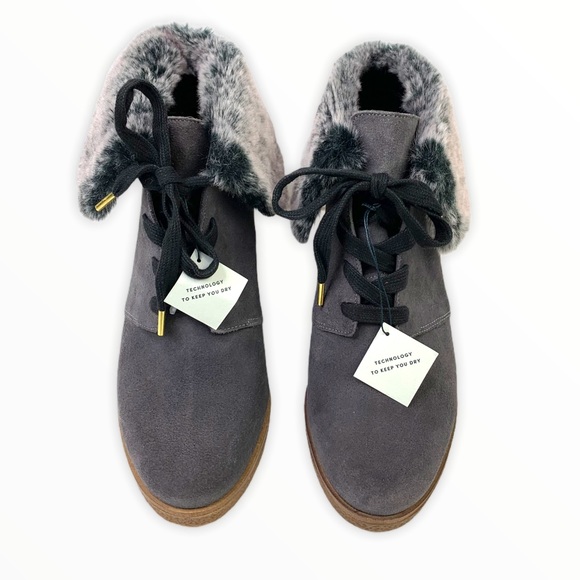 Cole Haan Coralie Waterproof Wedge Bootie suede 7 - Picture 2 of 9